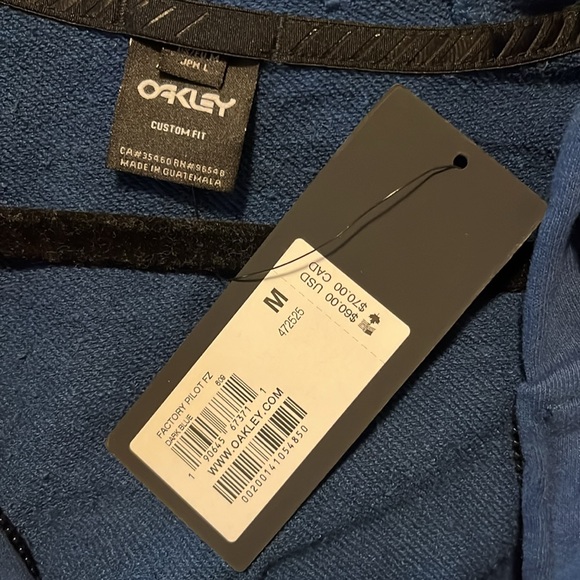 NWT Oakley factory pilot collection dark blue full zip hoodie size M - Picture 5 of 6